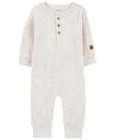 Carter's Baby Boys and Girls Drop Needle Rib Jumpsuit