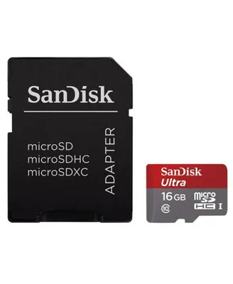 Sandisk Ultra Microsdhc Memory Card- 16GB- Class 10 And Uhs-i With Adapter set