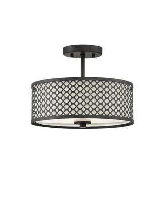 Trade Winds Lighting Hutchins Semi-Flush Mount Drum Ceiling Light