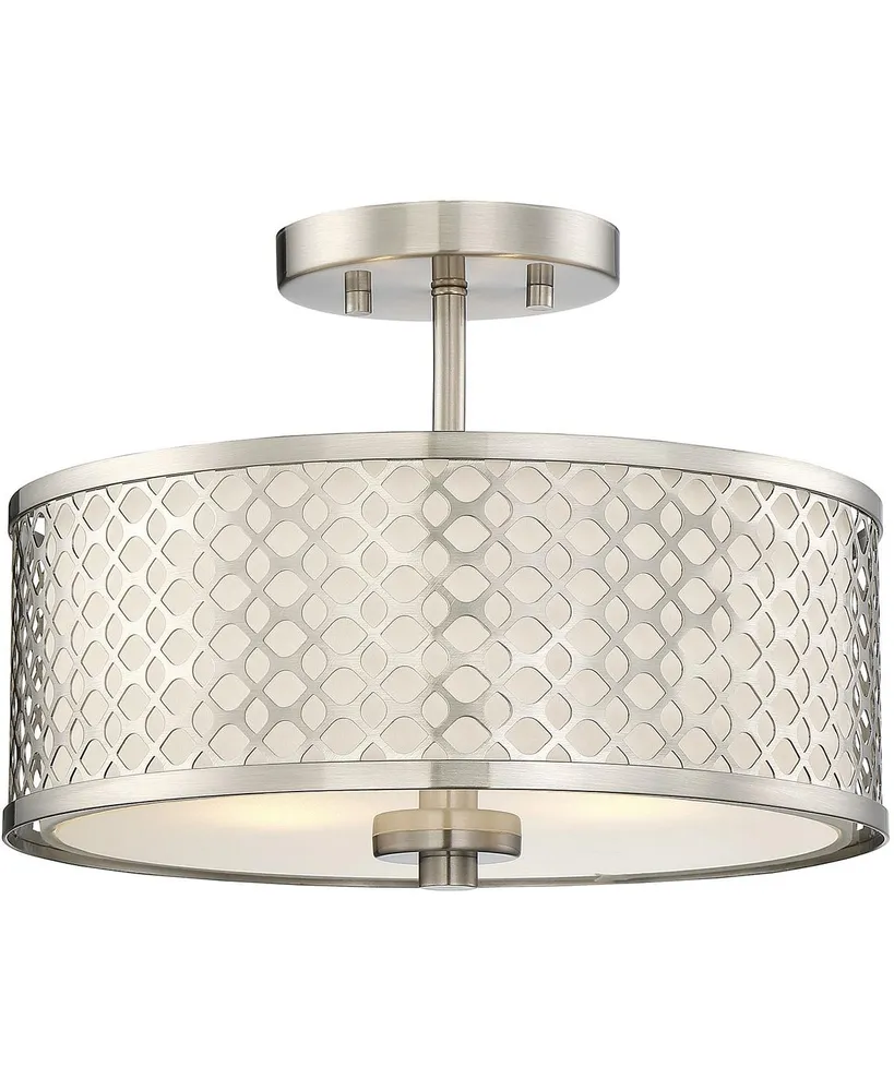 Trade Winds Lighting Hutchins Semi-Flush Mount Drum Ceiling Light