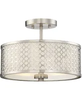 Trade Winds Lighting Hutchins Semi-Flush Mount Drum Ceiling Light