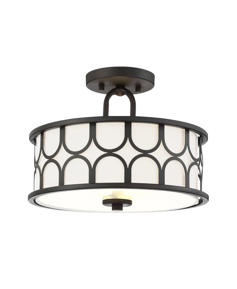 Trade Winds Lighting Courtland 2-Light Semi-Flush Ceiling Light