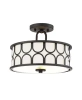 Trade Winds Lighting Courtland 2-Light Semi-Flush Ceiling Light