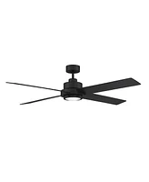 Trade Winds Lighting Trade Winds Caleb 56" Led Ceiling Fan in Matte Black