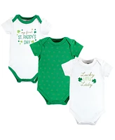 Hudson Baby Baby Girls Cotton Bodysuits, Lucky Lady