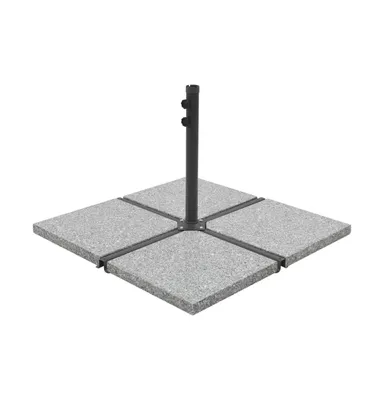 vidaXL Umbrella Weight Plate Granite 55.1 lb Square Gray
