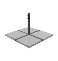 vidaXL Umbrella Weight Plate Granite 55.1 lb Square Gray