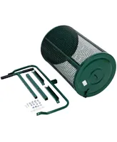 Peat Moss Spreader 2 4", Compost Spreader Metal Mesh, T Shaped Handle For Planting Seeds