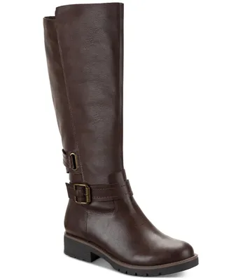 Sun + Stone Women's Blakelyy Buckled Riding Boots, Created for Macy's