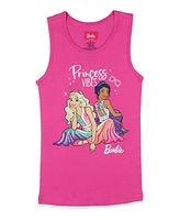 Barbie Big Girls Princess Vibes Characters Sleep Pajama Set Tank Top Shorts