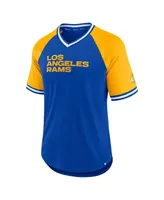 Men's Fanatics Royal Los Angeles Rams Second Wind Raglan V-Neck T-shirt