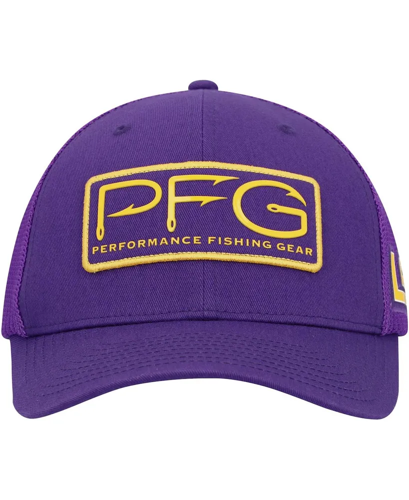 Men's Columbia Purple Lsu Tigers Pfg Hooks Flex Hat