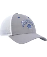 Men's adidas Gray, White Toronto Maple Leafs Tonal Slouch Trucker Adjustable Hat