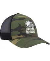 Men's '47 Brand Camo, Black Cleveland Browns Trucker Adjustable Hat