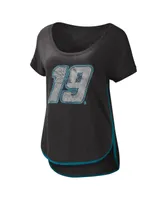 Women's G-iii 4Her by Carl Banks Black Martin Truex Jr Rookie Scoop Neck T-shirt