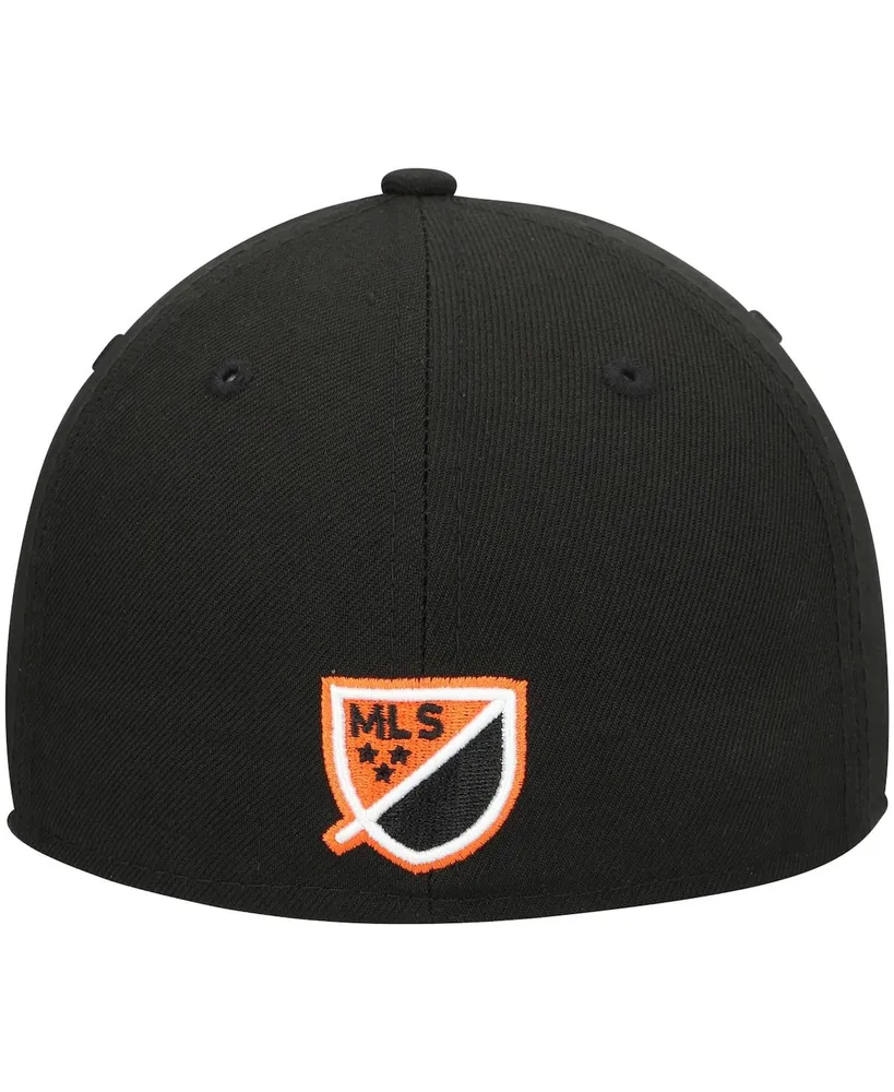 Men's New Era Black Houston Dynamo Fc Primary Logo Low Profile 59FIFTY Fitted Hat