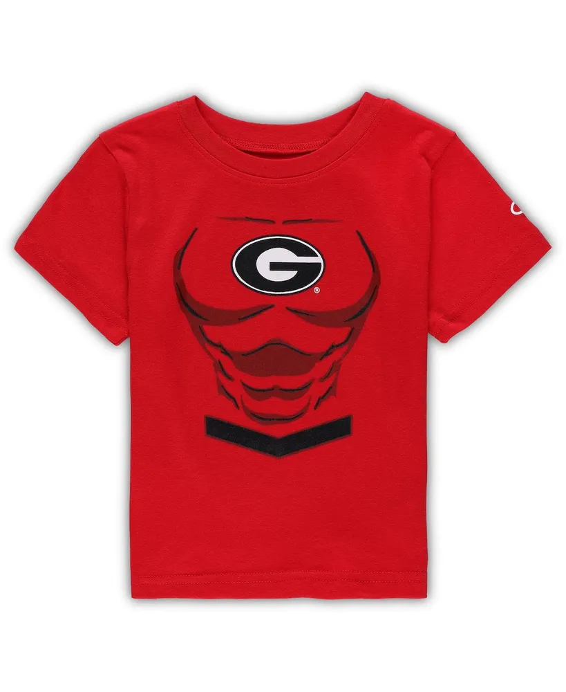 Toddler Boys and Girls Champion Red Georgia Bulldogs Super Hero T-shirt