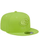 Men's New Era Neon Green Green Bay Packers Color Pack Brights 9FIFTY Snapback Hat