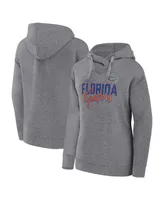 Women's Fanatics Heather Gray Florida Gators Script Favorite Pullover Hoodie