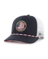 Men's '47 Brand Navy Boston Red Sox Union Patch Trucker Adjustable Hat
