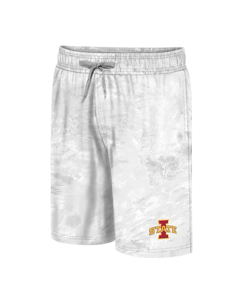 Men's Colosseum White Iowa State Cyclones Realtree Aspect Ohana Swim Shorts