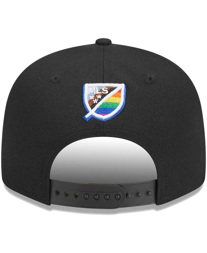 Men's New Era Black Portland Timbers Pride 9FIFTY Snapback Hat