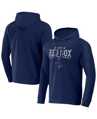 Men's Darius Rucker Collection by Fanatics Navy Boston Red Sox Waffle-Knit Pullover Hoodie
