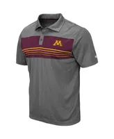 Men's Colosseum Heathered Charcoal Minnesota Golden Gophers Smithers Polo Shirt