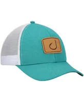 Men's Avid Teal, White Lay Day Trucker Snapback Hat