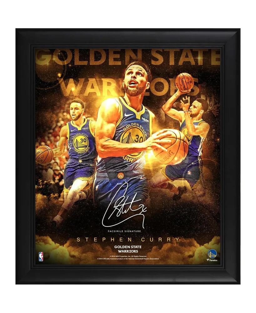 Stephen Curry Warriors framed jersey