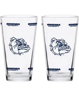 Gonzaga Bulldogs Two-Pack Knockout 16 Oz Pint Glass Set