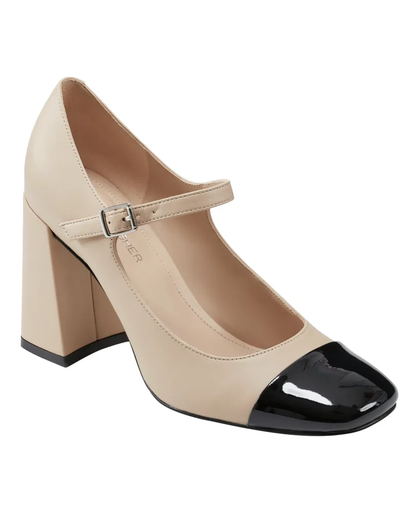 Marc Fisher Women's Charine Square Toe Block Heel Dress Pumps