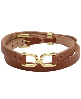 Fossil Heritage D-Link Medium Brown Leather Bracelet