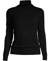 Lands' End Petite Cashmere Turtleneck Sweater