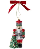 Spode Christmas Tree Houndstooth Nutcracker Ornament