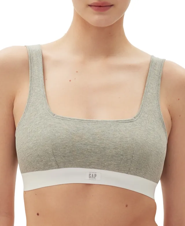 GAP GapBody Women's Ribbed Logo Comfort Racerback Bra GPW01051 - Macy's