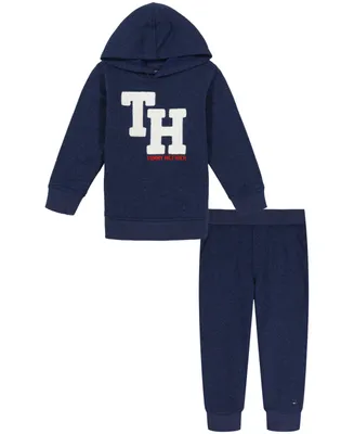 Tommy Hilfiger Baby Boys Monogram Fleece Hoodie and Joggers, 2 Piece Set