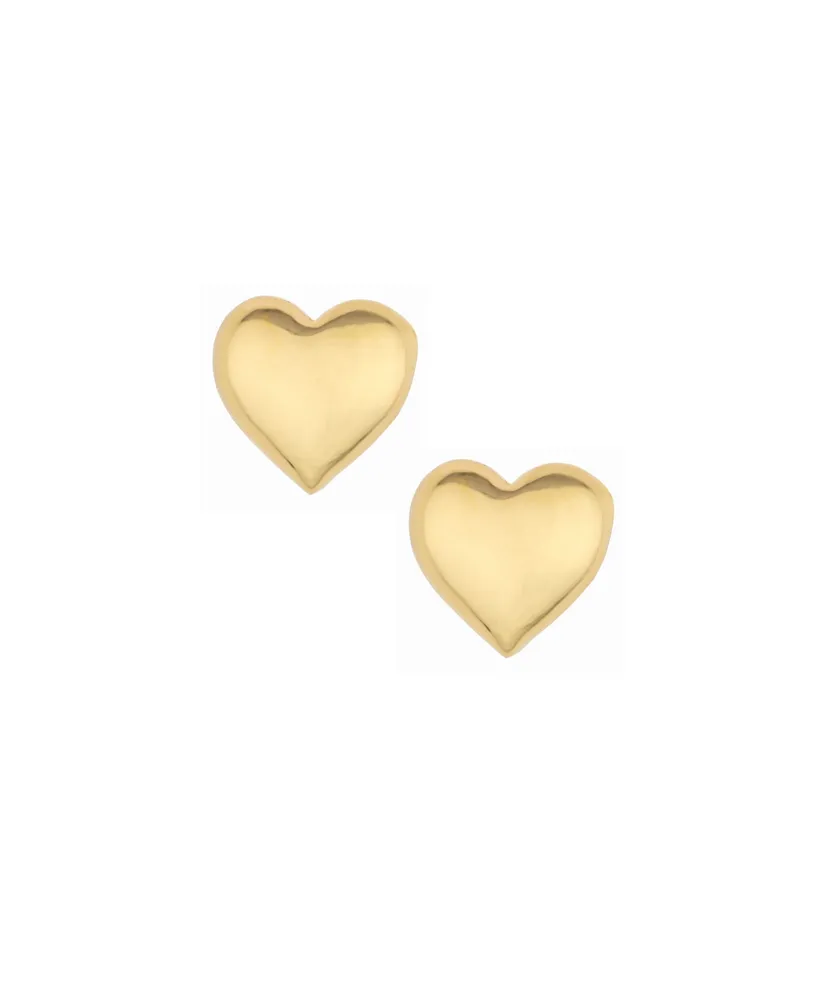 Ettika 18K Gold Plated Heart Stud Earrings