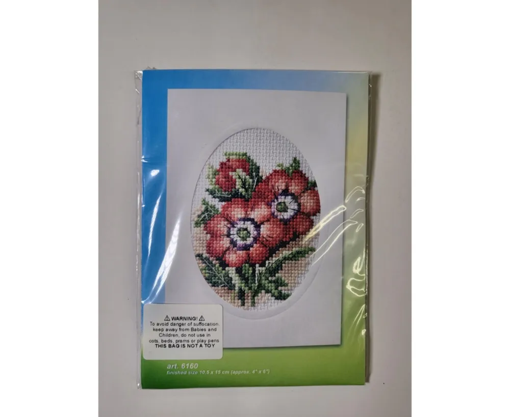 Stamped Cross Stitch Kit Pansies 7591