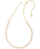 Kendra Scott 14k Gold-Plate Cubic Zirconia Collar Necklace, 16" + 3" extender