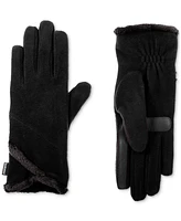 Isotoner Signature Women's Stretch Fleece Overlap Water-Repellent Gloves