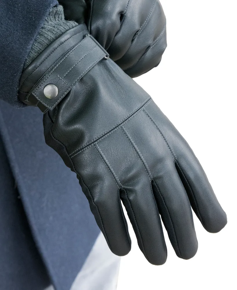 Isotoner Signature Men's Touchscreen Insulated Gloves with Knit Cuffs