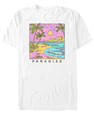 Fifth Sun Men's Generic Additude Paradise Awaits Short Sleeves T-shirt