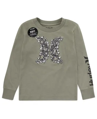 Hurley Big Boys Icon Ripper Long Sleeve T-shirt