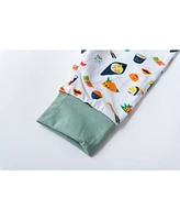 Earth Baby Outfitters Boys or Girls Printed Short Sleeved Pajamas, 2 Piece Set