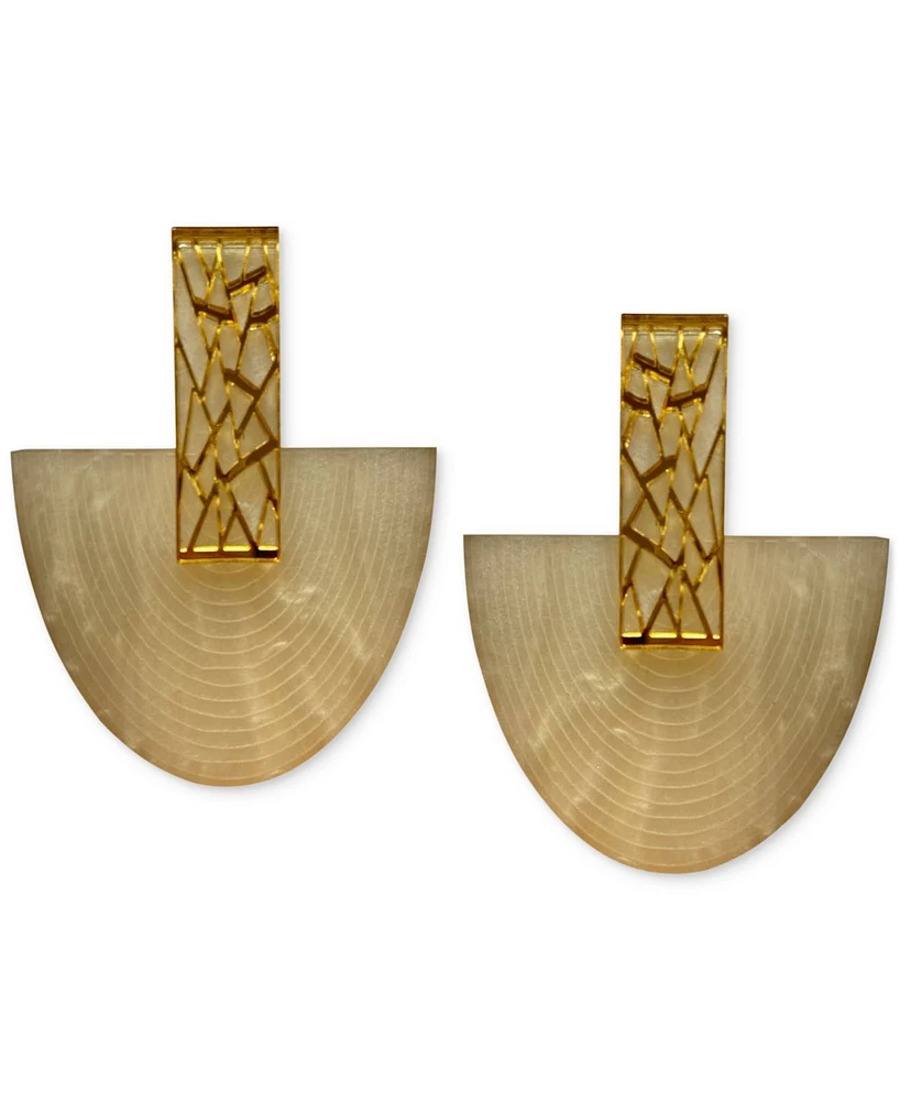 Swanky Designs Zahara Geo Curve Drop Earrings