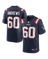 Men's Nike David Andrews Navy New England Patriots Game Jersey