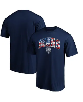 Men's Fanatics Navy Chicago Bears Banner Wave Logo T-shirt