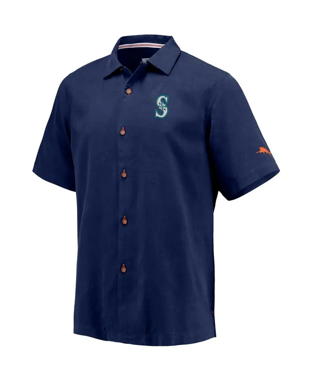 Tommy Bahama Navy Cleveland Guardians Baseball Bay Button-up Shirt in Blue  for Men