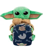 Northwest X Disney New York Yankees Yoda Hugger Pillow and Silk Touch Throw Set